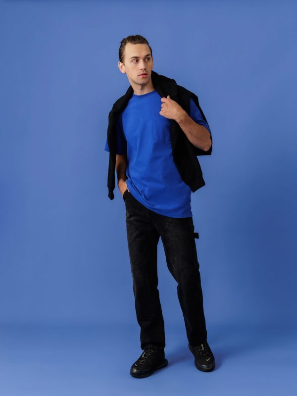 футболка мужская унисекс синяя